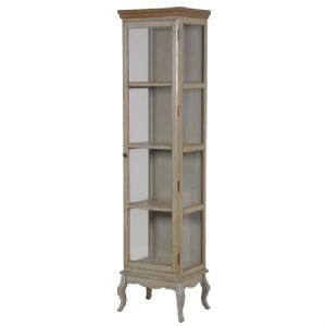 Vieux Olive Green Aged Glazed Narrow Cabinet